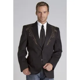 Circle S Men's Apparel - Galveston Sport Coat w/ Boot-Stitch Yokes - Black